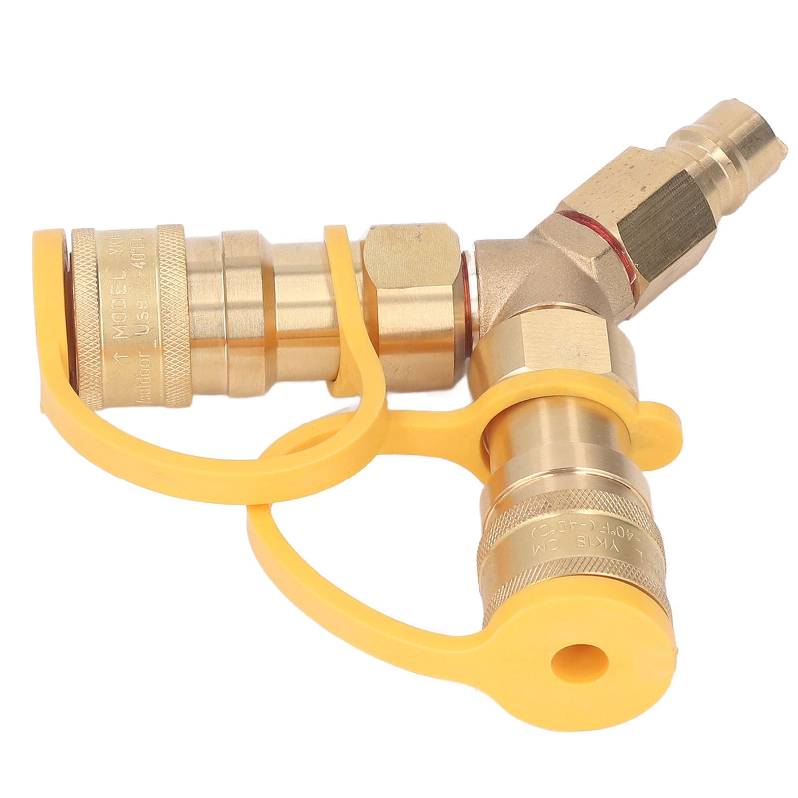 Y-verteiler-schnellanschlussadapter Für Erdgas, Geeignet Für Grills, Generatoren, Terrassenheizstrahler, Pizzaöfen Und Feuerstellen (3/8 Zoll).