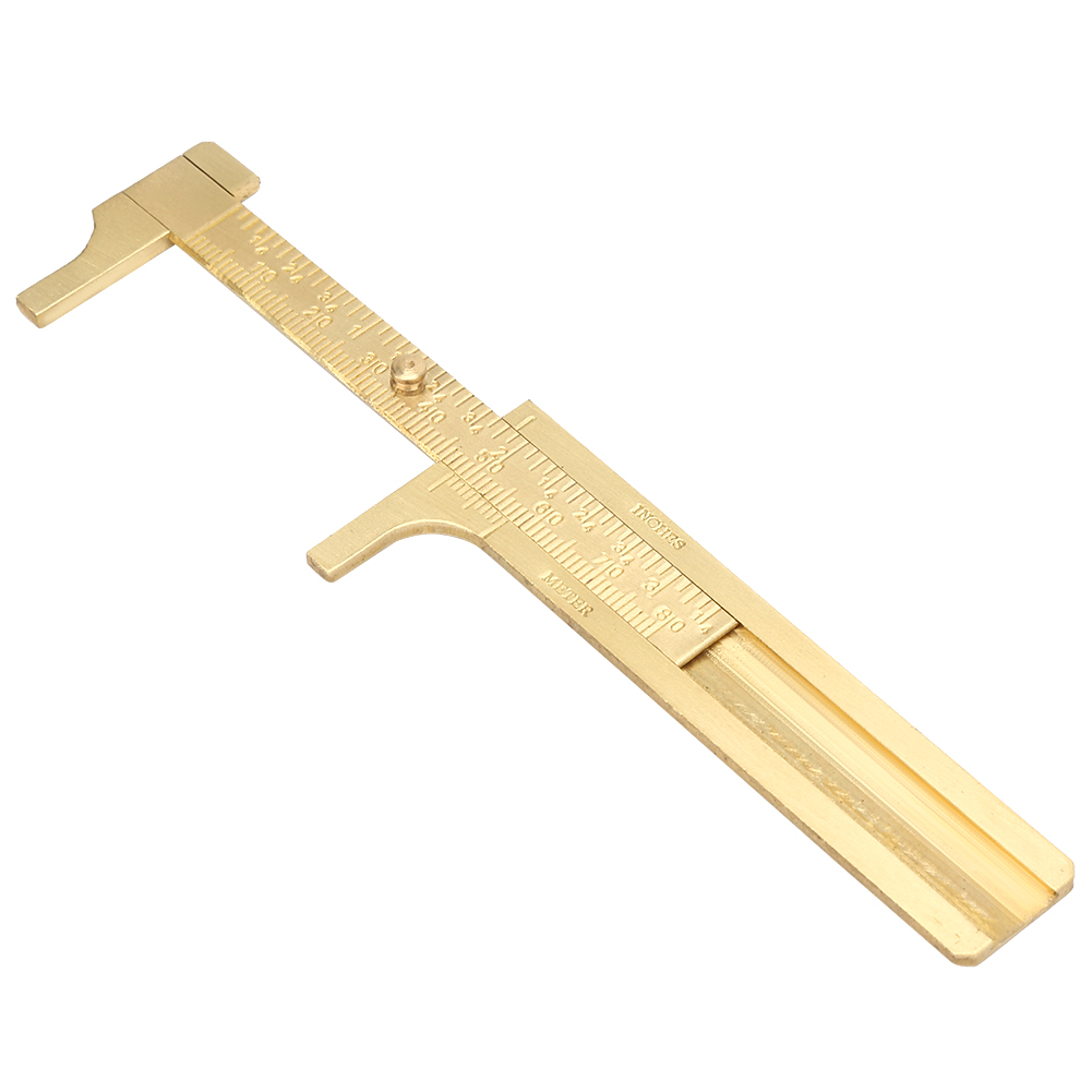 Doppelskaliger Nonius-messschieber, Tragbarer Messing-schiebemessschieber, Messlineal, Messwerkzeug (80 Mm)