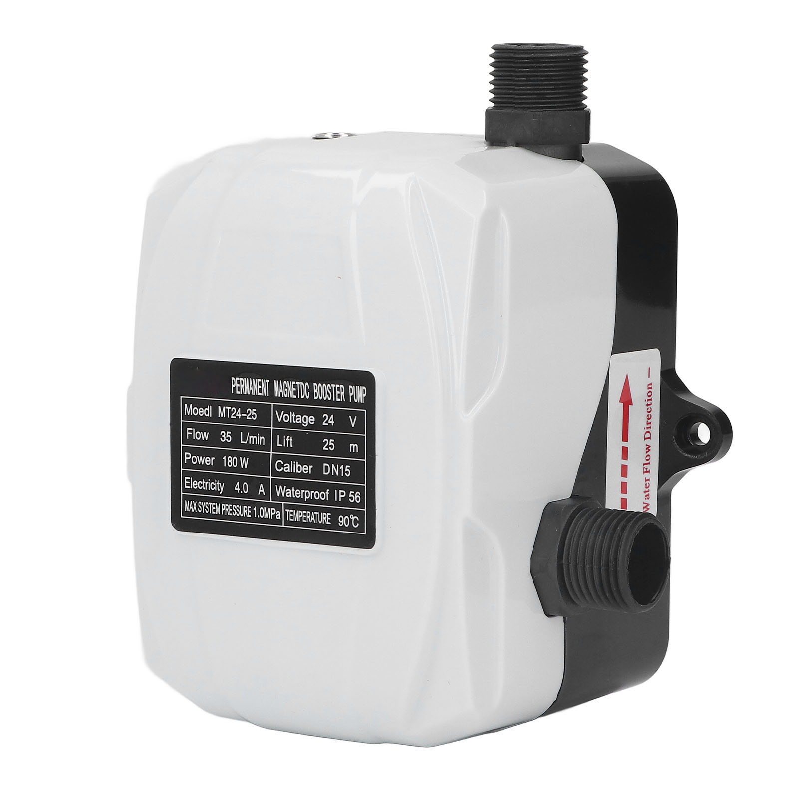 Druckerhöhungspumpe Mit Hoher Förderhöhe (180 W) Für Küchenspüle Und Dusche, 24 V Dc, Eu-stecker, 100–240 V Ac