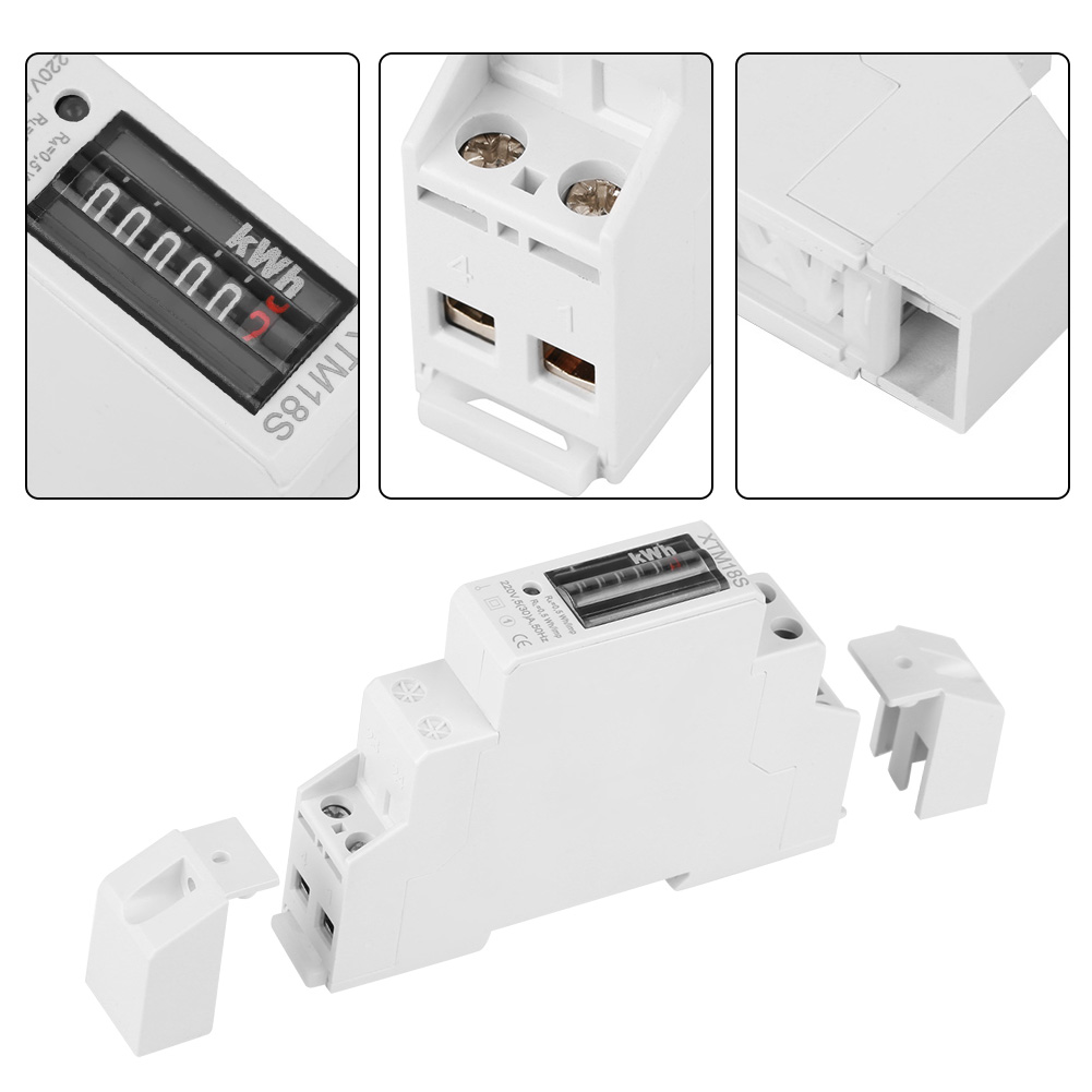 220 V 5 (30) A Digitaler 1-phasen-2-draht-1p-din-schienen-stromzähler, Elektronischer Kwh-zähler