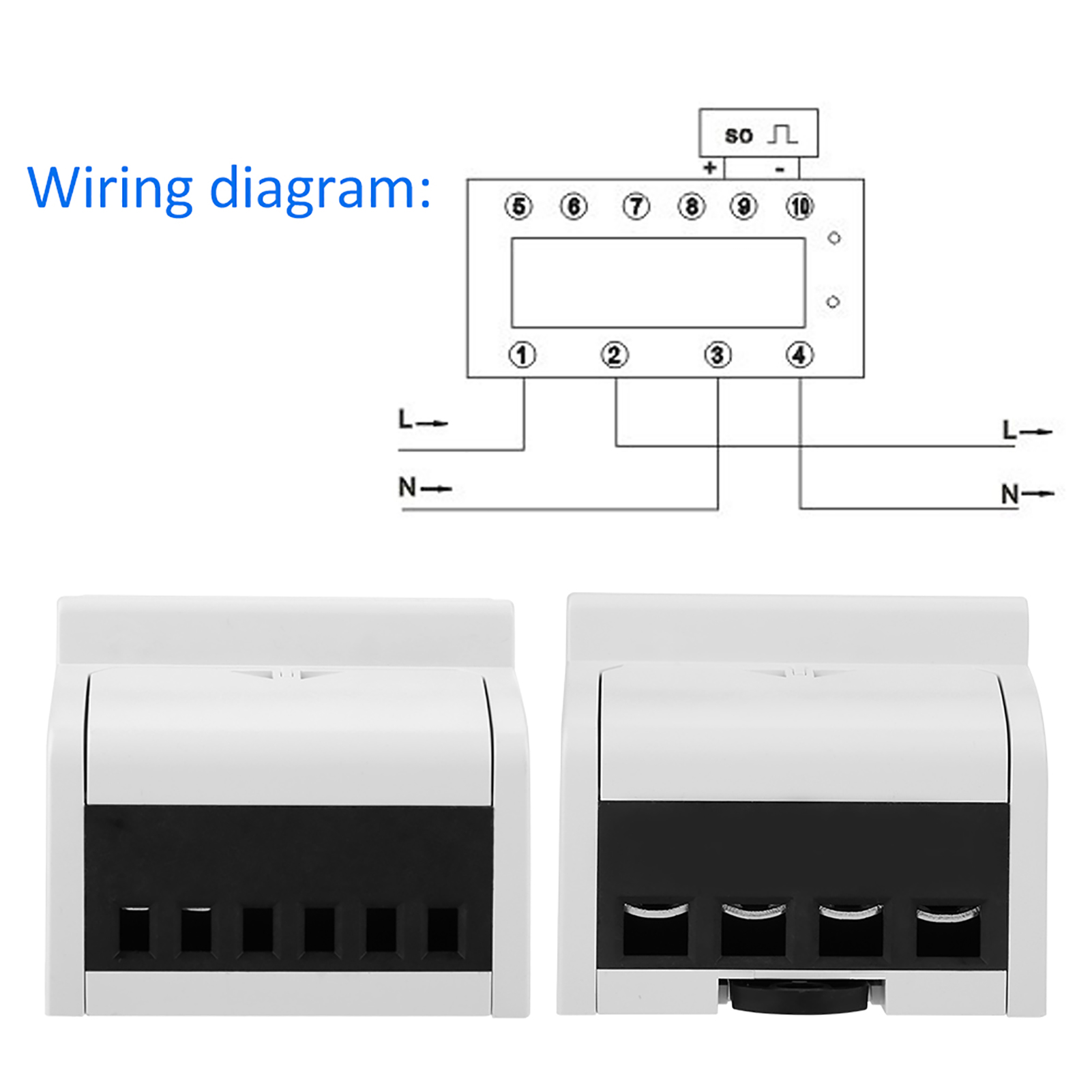 220v Digitaler 1-phasen-2-draht-4p-din-schienen-stromzähler Elektronischer Kwh-zähler (5(30)a)