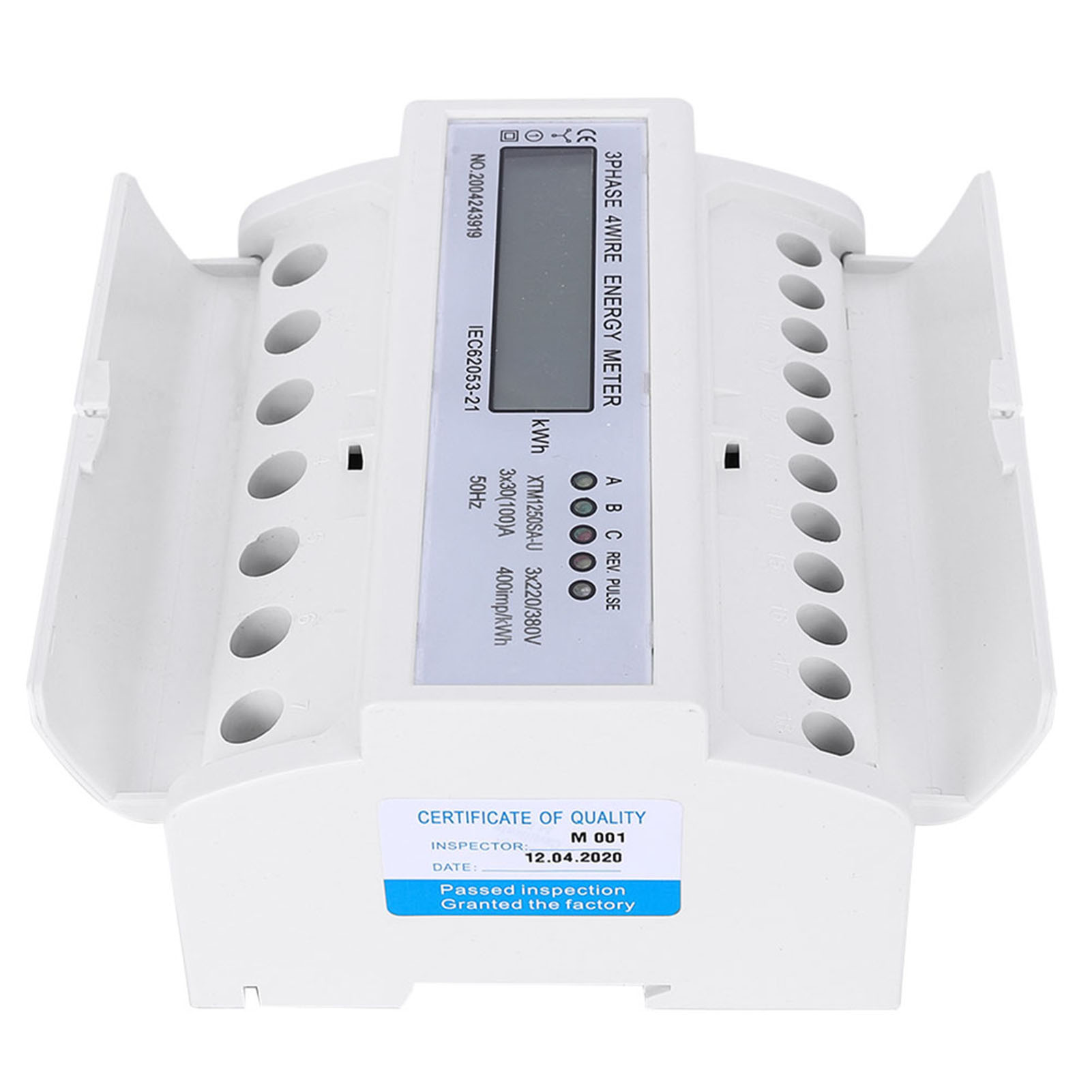 Digitaler 3-phasen-4-draht-7p-din-schienen-stromzähler, Elektronischer Kwh-zähler (30(100)a)