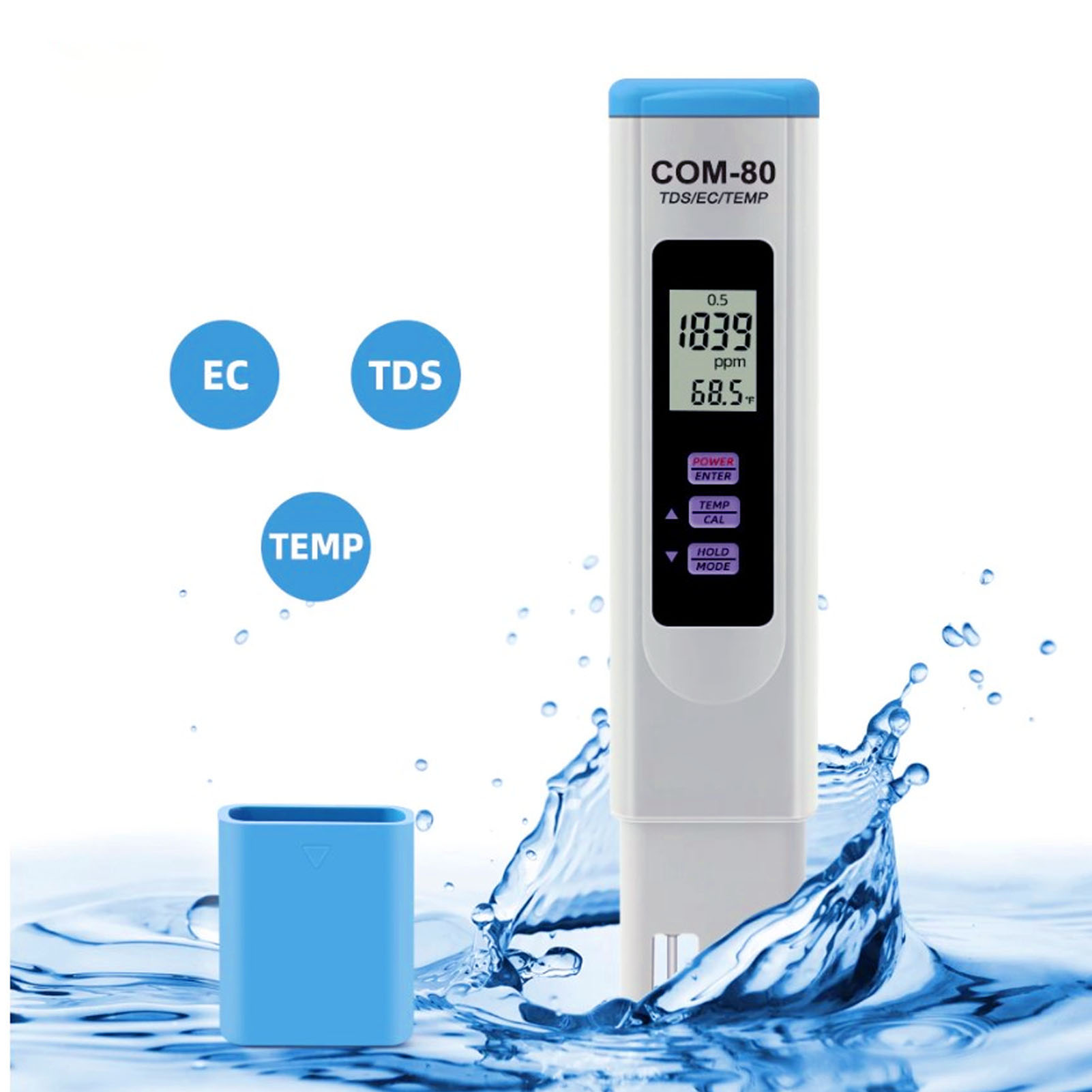Multifunktionaler Wasserteststift Mit Ph-wert, Tds-wert, Elektrischer Leitfähigkeit Und Temperaturmessung – Tragbarer Wasserqualitätstester Mit Automatischer Kompensation Für Aquarien