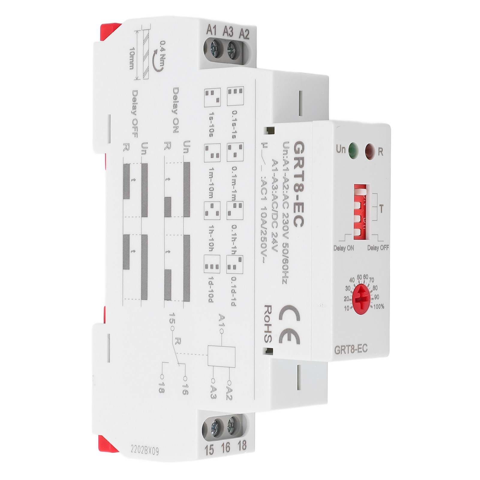 Multifunktions-zeitrelais Mit Led-anzeige, Ac 230 V Oder Ac/dc 24 V