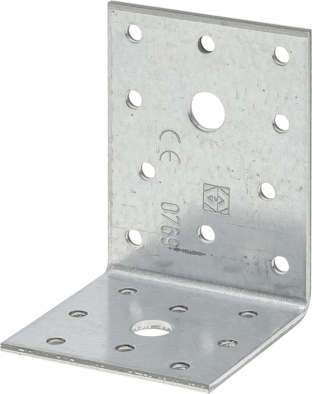 Vormann - Winkelverbinder 100 x 60 x 60 mm Verbinder Holzverbinder Holzwinkel Lochwinkel