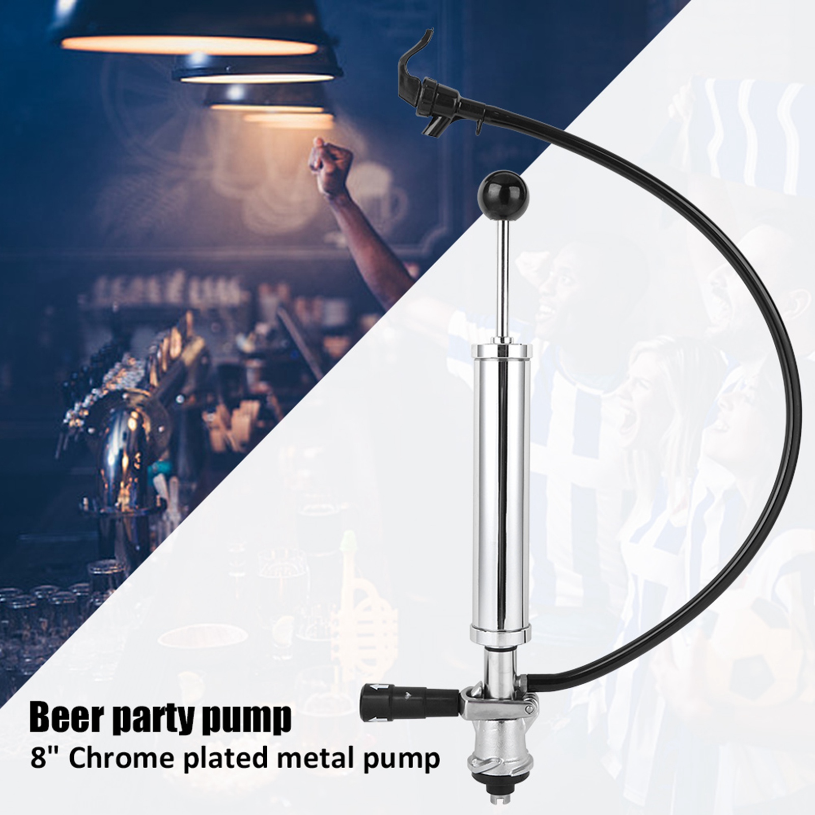 8 Zoll Hochleistungs-bierpumpe Für Partys Und Picknicks, Zapfhahn Für Bierfässer, Edelstahl, Chrompumpe