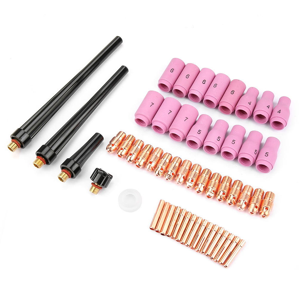 53-teiliges Set Wig-schweißbrenner-gehäuseteile, Gaslinse, Düse, Spannzange, Düse, Kit Für Wp-9 20 25