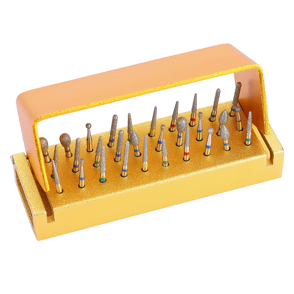 Golden Dental Hochgeschwindigkeits-handstückhalter Für 30 Stück, Inklusive Diamantbohrer Für Die Zahnmedizin