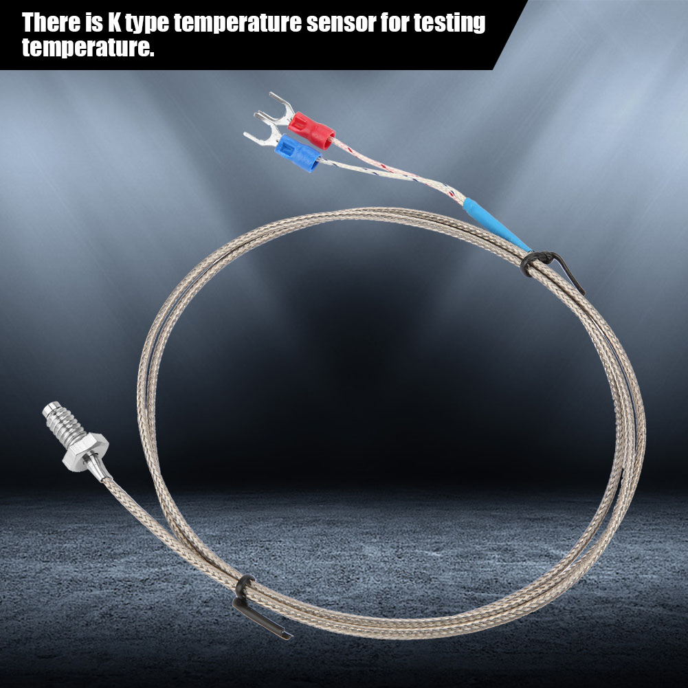 1 M Langes M6 Bsw-schraubgewinde-temperaturmesssondenkabel Vom Typ K (thermoelement)