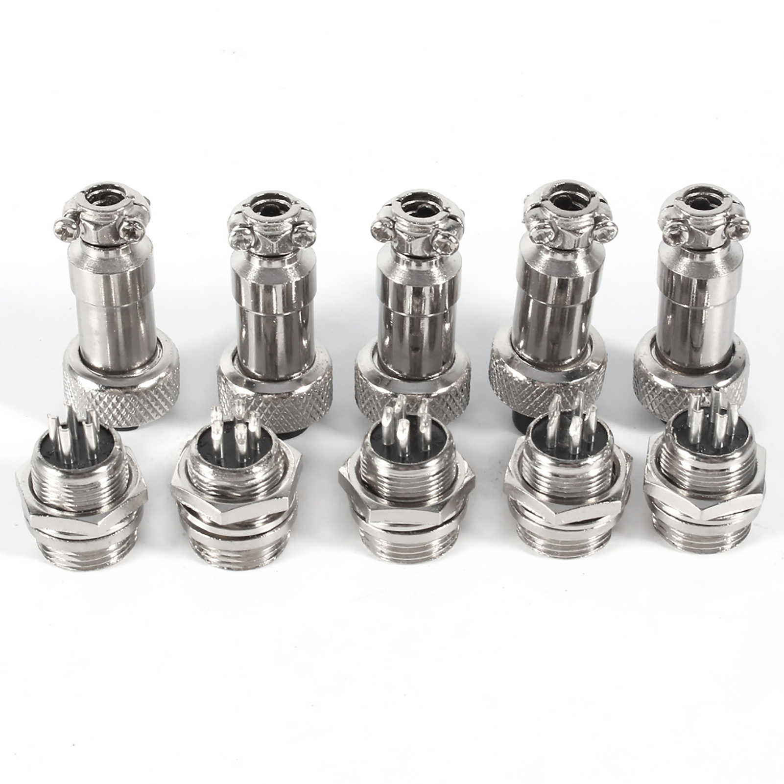 10er-set Gx12 5-polige 12-mm-luftfahrtstecker, Metallbuchse