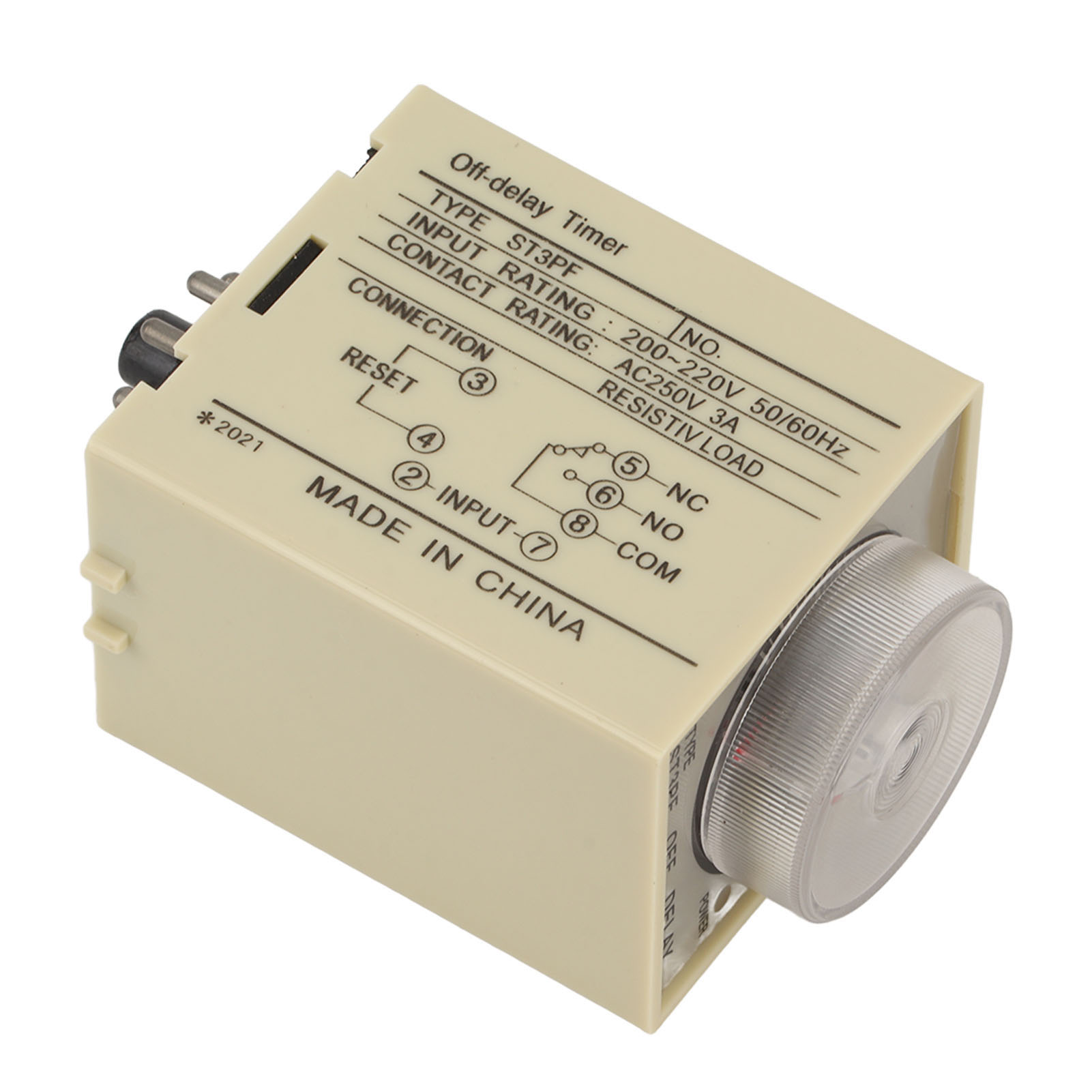 Zeitrelais Mit Einstellbarer Ausschaltverzögerung, Ac 200–220 V, St3pf, Zubehörteil 6s