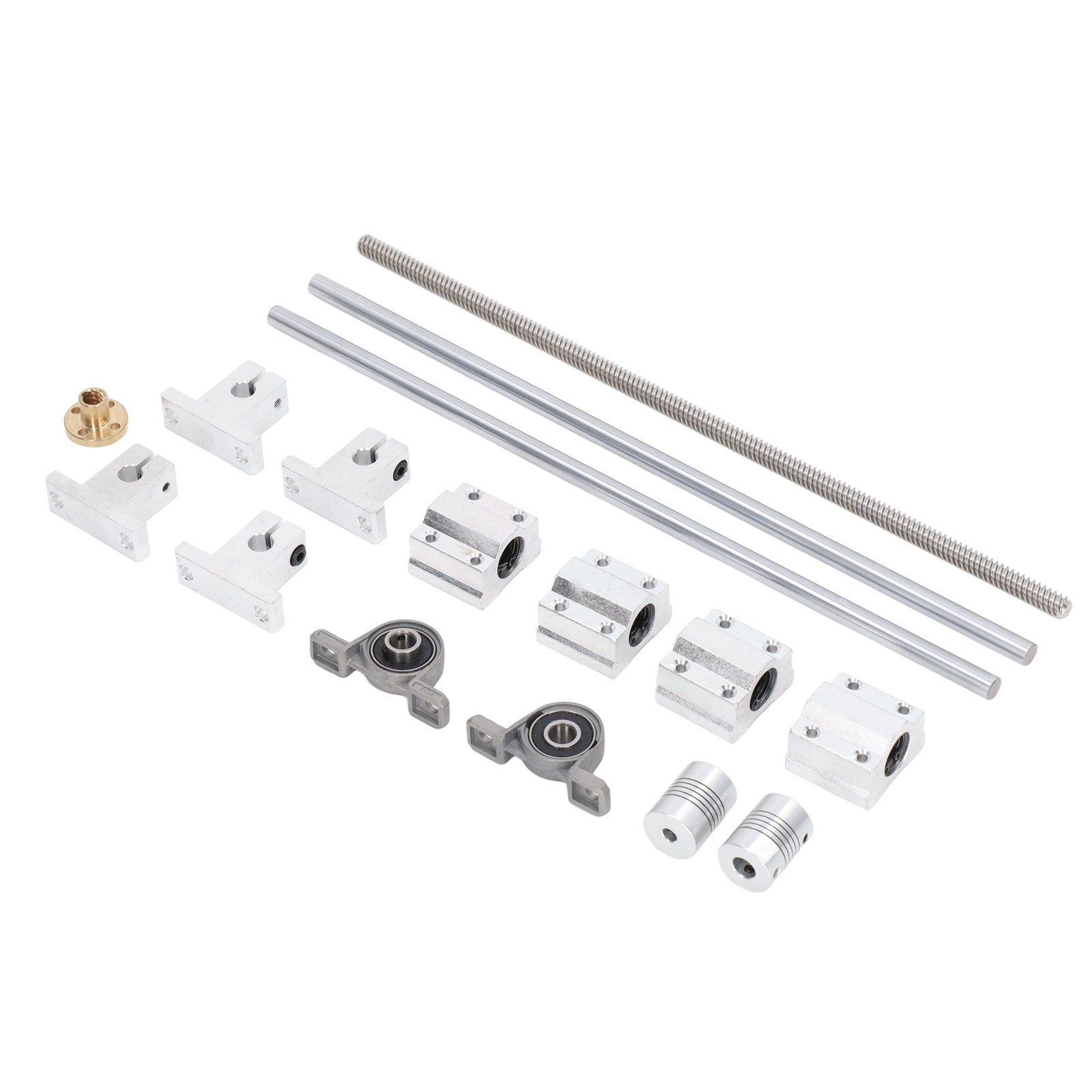 T8-gewindespindel-kit Mit Kupplung, Horizontale Optische Achsen, 8-mm-doppelschienen-wellenstützlager, Industriewerkzeug