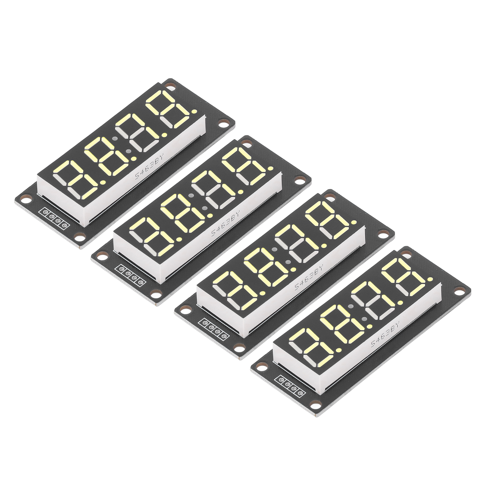 4er-set 4-stellige Digitale Led-röhrenanzeige, 7-segment-uhrmodul Tm1637, 0,56 Zoll, Gelb, Mra041e