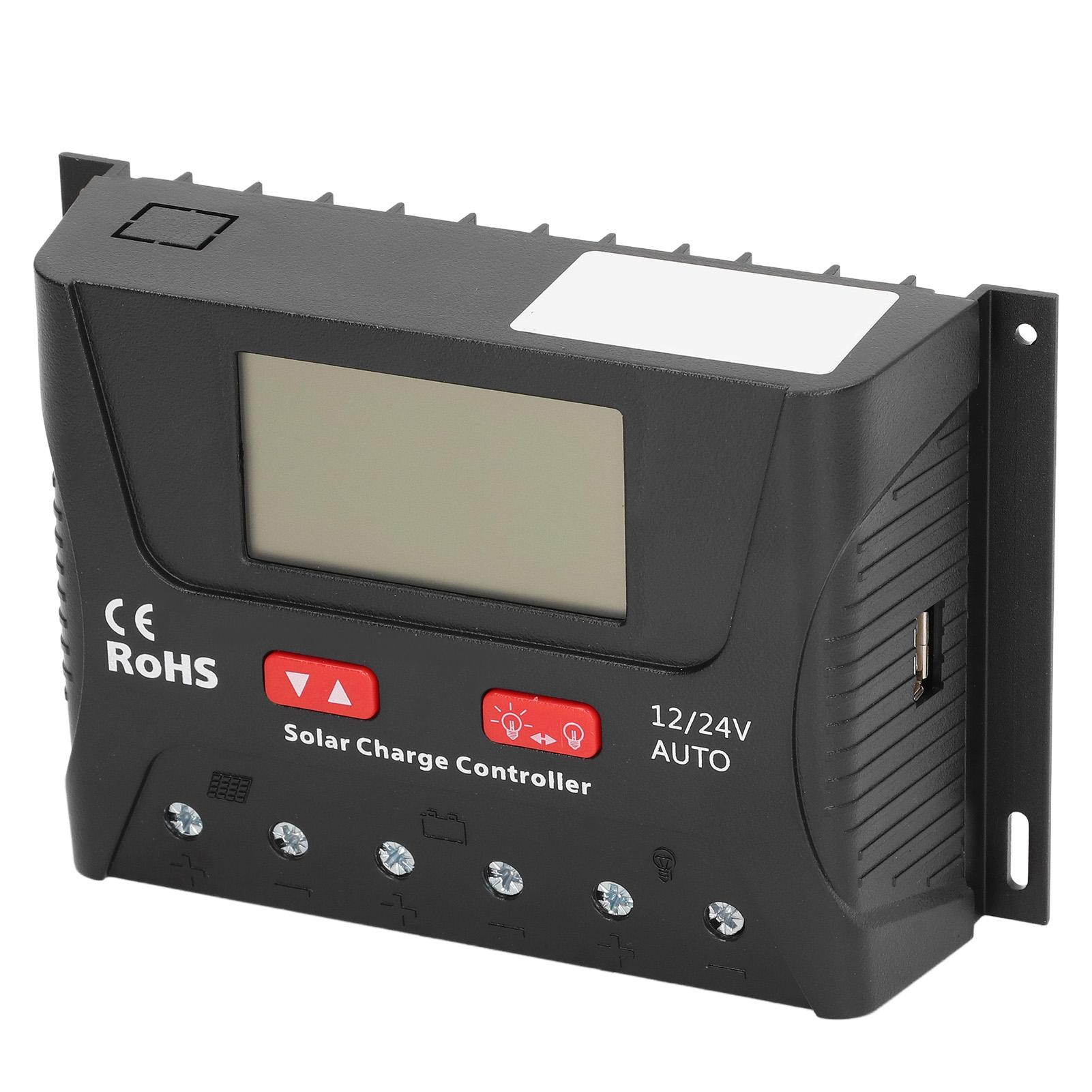 Solar-lade-/entladeregler Mit Lcd-anzeige, 3-stufiger Pwm-solarmodulregler, 40 A, 12 V/24 V