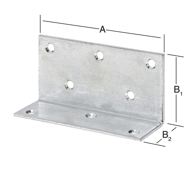 Breitwinkel 75x25x40x2mm Stahl, verzinkt - Vormann