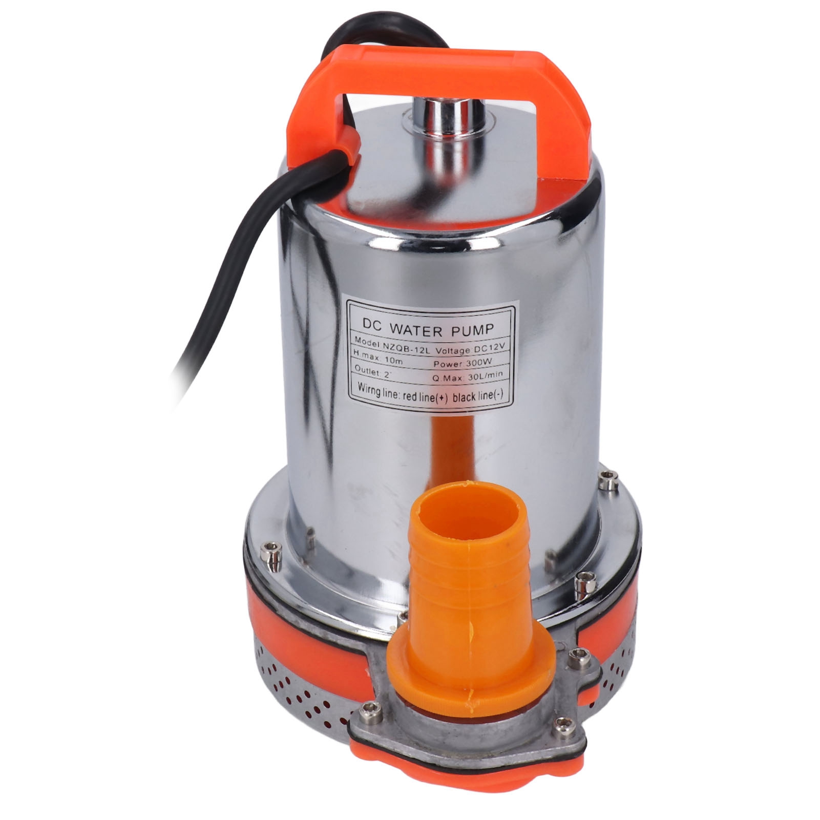 Tauchpumpe Aus Edelstahl Mit Roter Kupferisolierung Für Industrie Und Landwirtschaft, 12 V Dc, 300 W