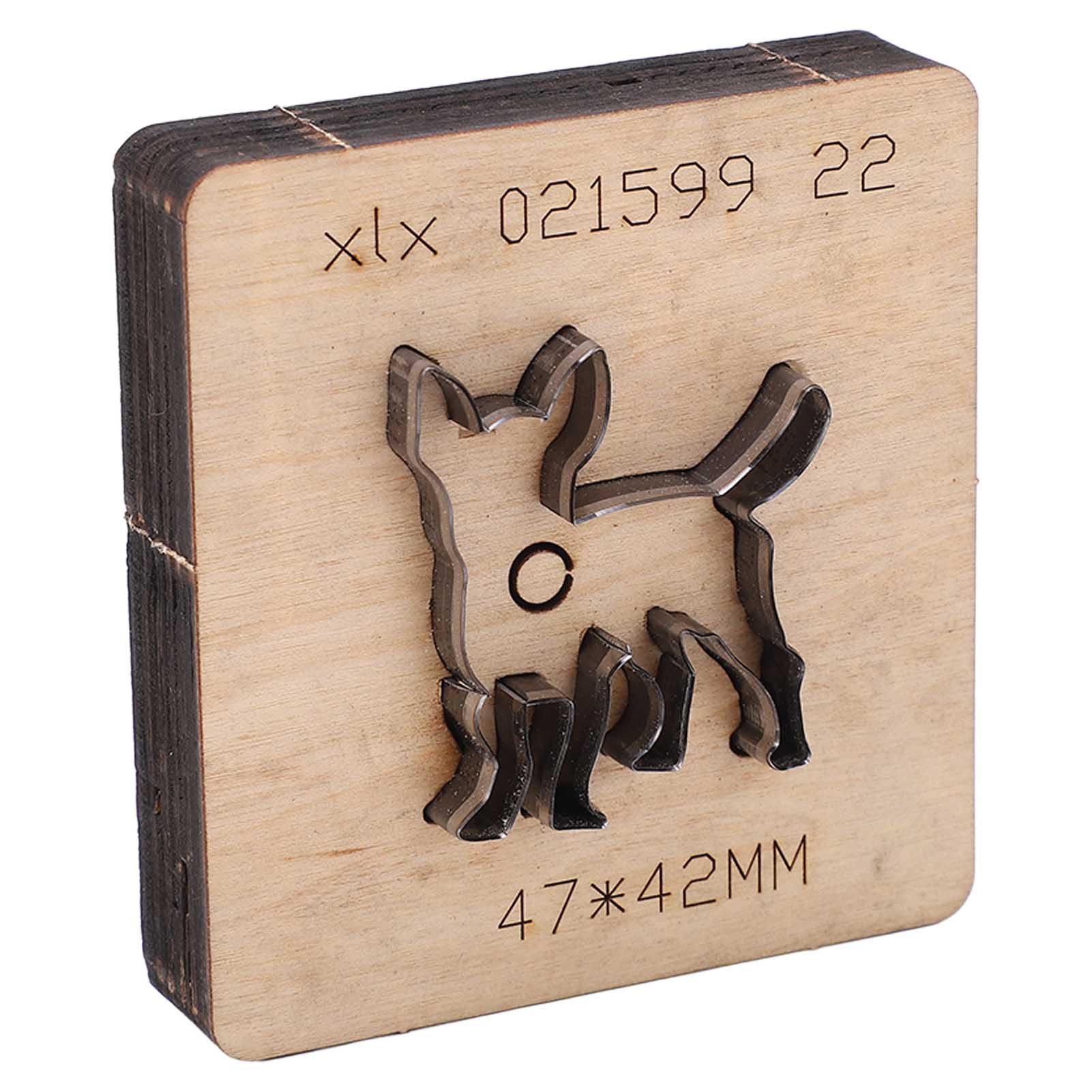 Stanzform Für Leder, Hundemotiv, Aus Legiertem Stahl, Mit Holzplatte Für Diy-bastelarbeiten