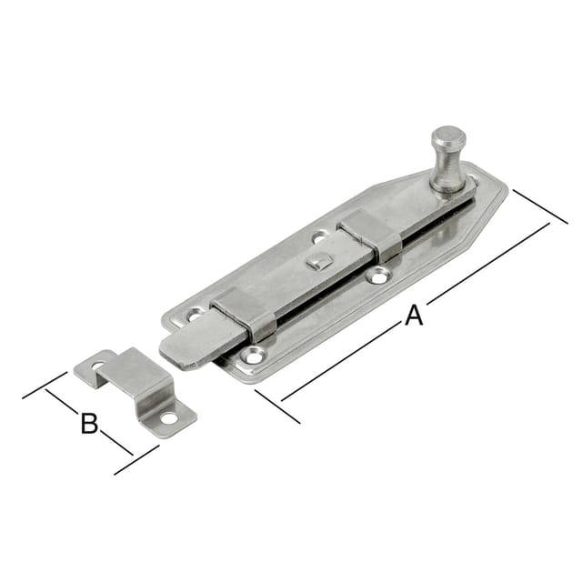 Fensterriegel Edelstahl, gerade 100x35x1mm - Vormann