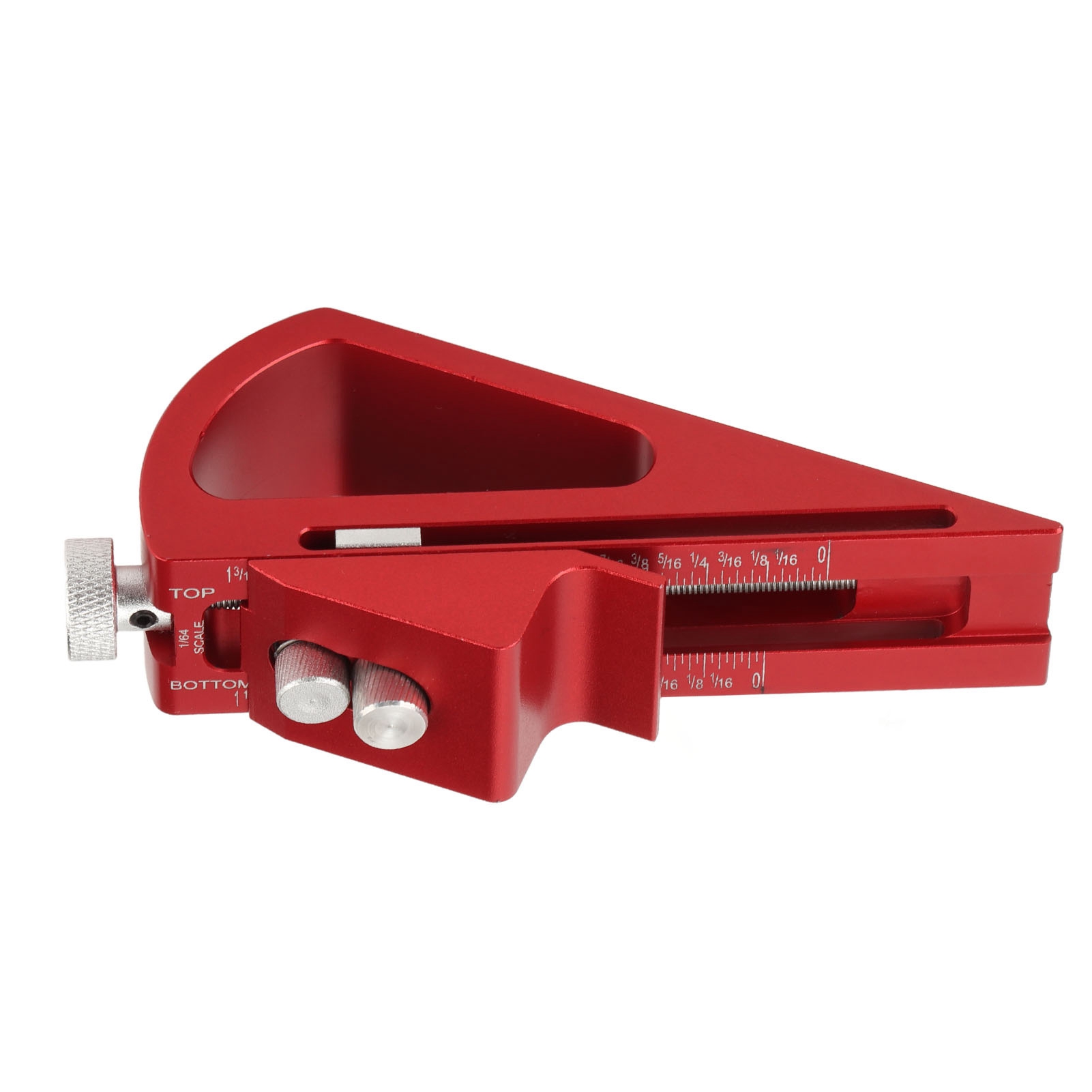 Höhenverstellbarer Messschieber Aus Aluminiumlegierung, Flaches Design, Ideal Für Holzbearbeitung, Rot