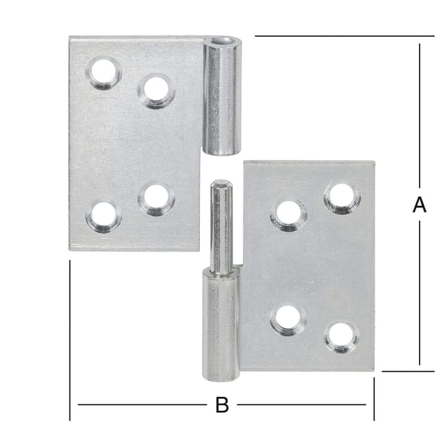 Vormann - Aushebescharniere verzinkt 60 x 80 mm rechts Scharniere
