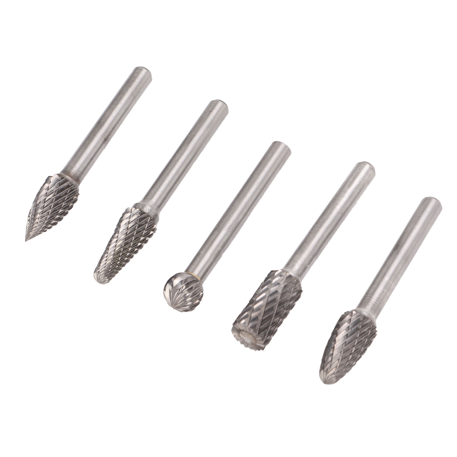 5 Stück 1/4 Zoll 6 Mm Kopf Rotationsfräser Aus Wolframstahl, Schleiffeilen Für Metall- Und Holzschnitzerei