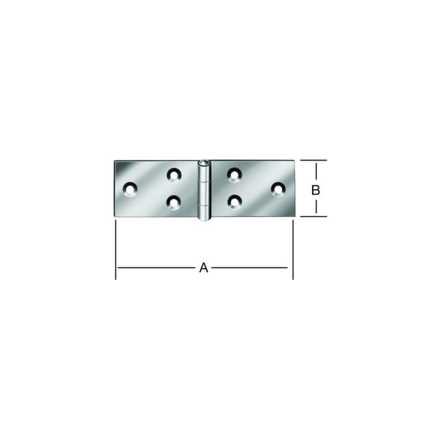Vormann gerolltes breites Tischband, Edelstahl 80x28x1,0 mm