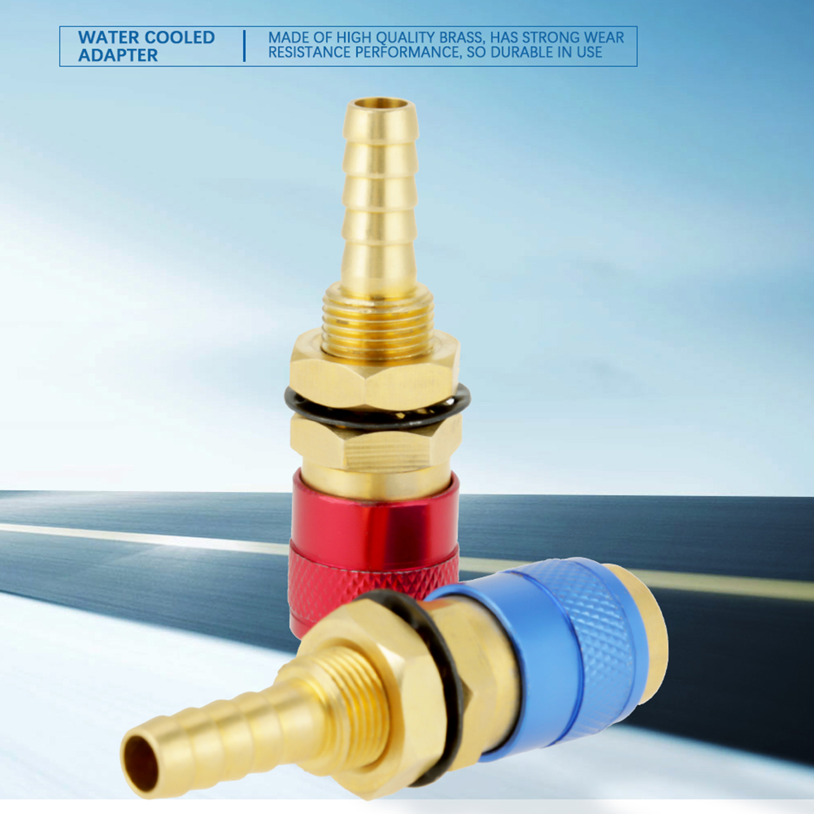 2 Stück 8 Mm Wasserkühlungs- Und Gasadapter-schnellkupplungsanschluss Für Wig-schweißbrenner