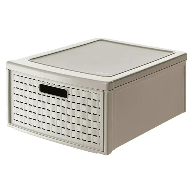 Schubladenbox Country groß, 19,2 l cappuccino Boxen, Körbchen & Kisten - Rotho