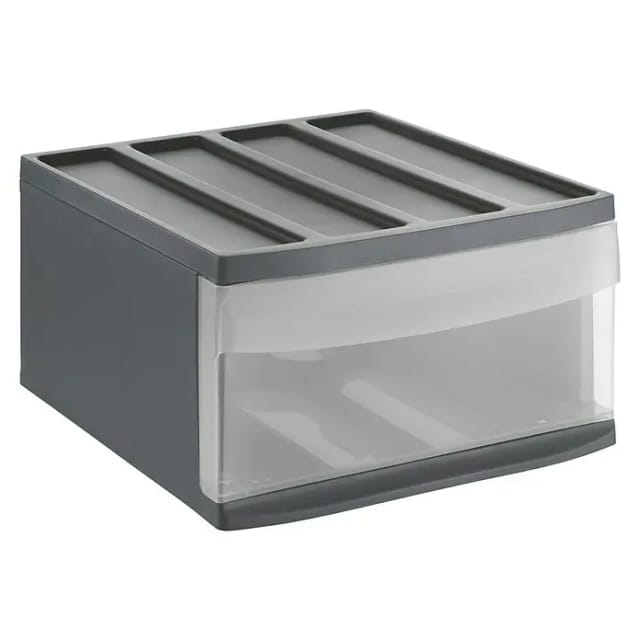 Rotho - Schubladenbox Mono Systemix l 1 Schub anthrazit Boxen, Körbchen & Kisten