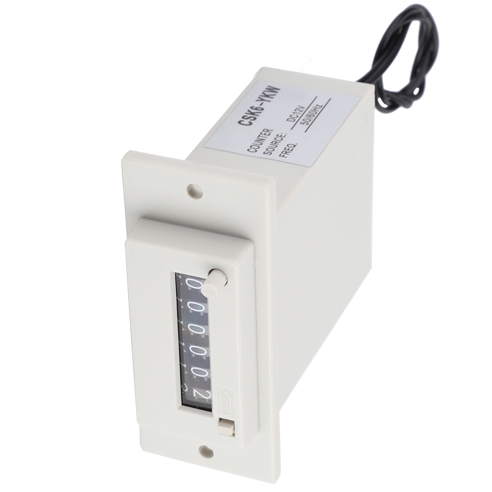 Csk6-ykw Elektromagnetischer Zähler, 6-stelliger Elektronischer Impulszähler, 12 V Dc
