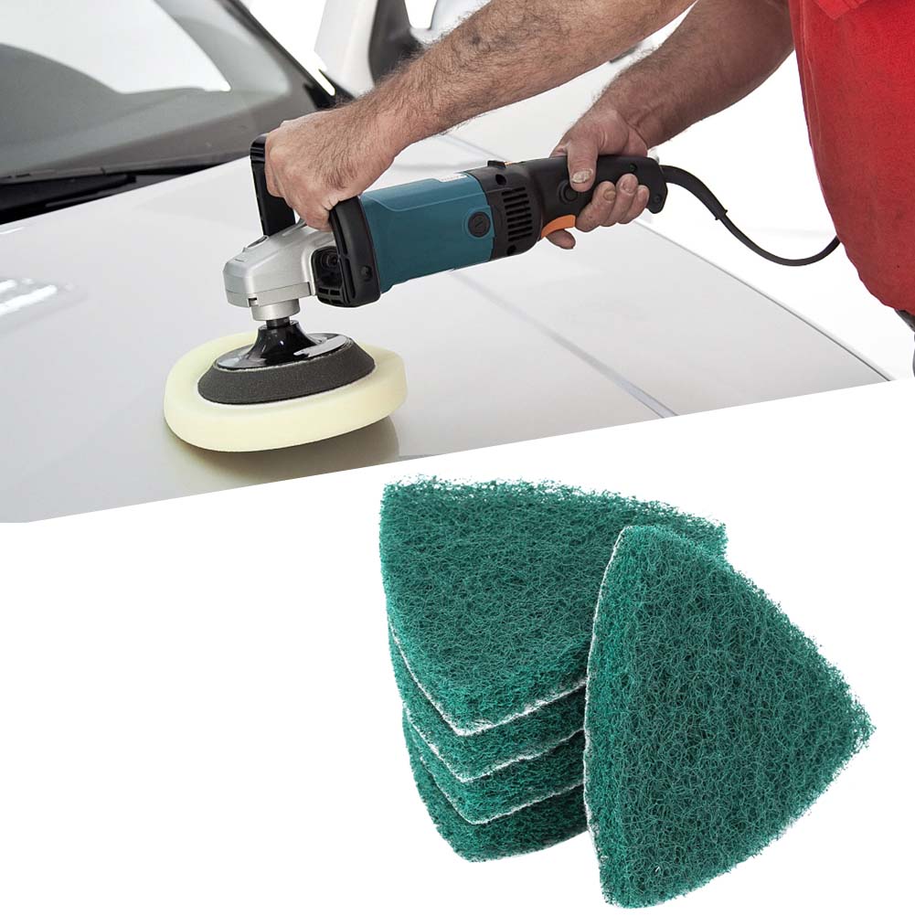 5 Stück Dreieckige Scheuerpads, Polierpads, Selbstklebend, Zubehör Für Plattenschleifmaschinen