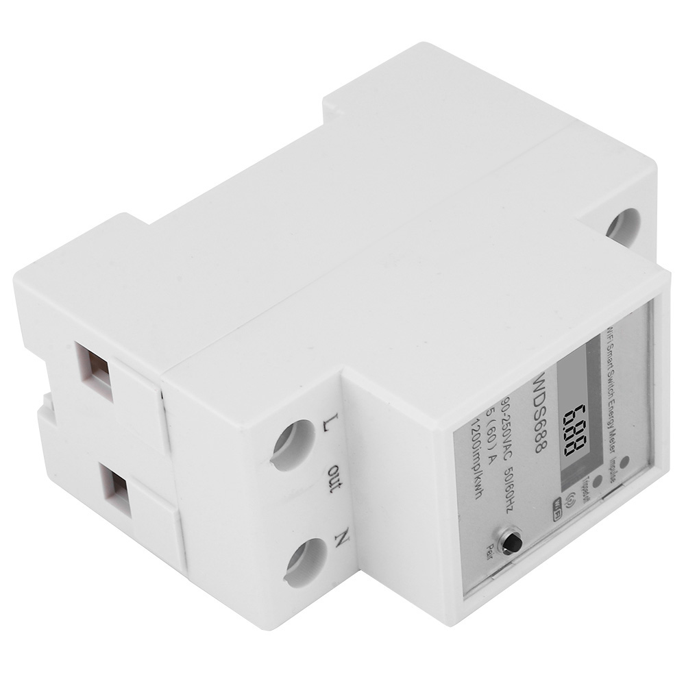 Wds688 Intelligenter Energiezähler, Einphasig, Multifunktional, Mit Fernbedienung, Wattmeter, 90–250 V Ac, 5–60 A