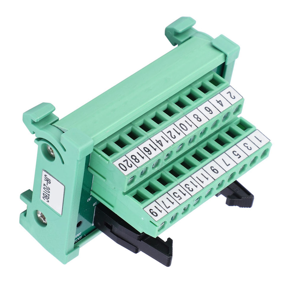 Klemmenblock-steckverbinder Für Sps-modul Idc-20p, 35 Mm Din-schienenverdrahtung, Elektrische Versorgung