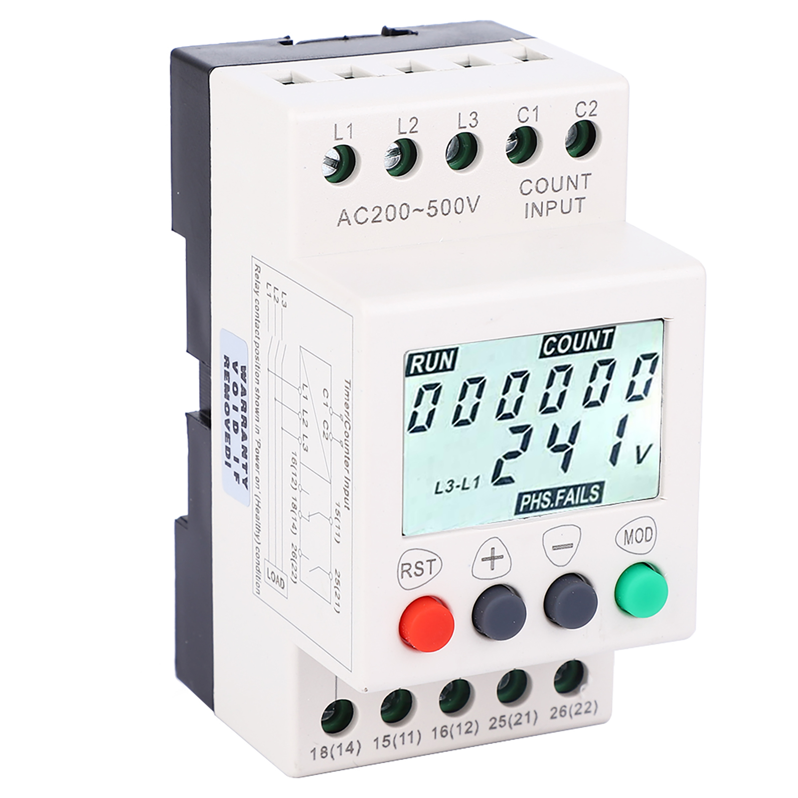 Rd6-w Lcd-display Unterspannungs-phasenfolgeschutz 3-phasen-spannungsüberwachungsrelais