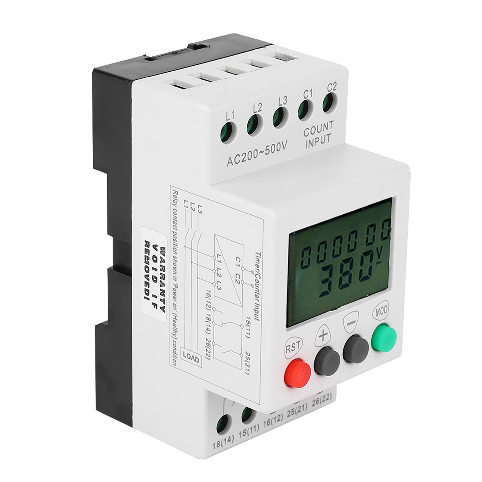 Jfy-5-1 Phasenausfall-lcd-display-schutzschalter Mit Über- Und Unterspannung, 3-phasen-spannungsüberwachungsrelais
