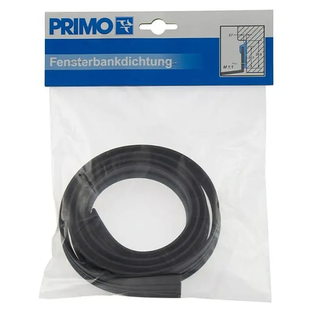 Primo - Fensterbankdichtung 1500 x 2,7 x 25,8 mm schwarz Fensterbankdichtung