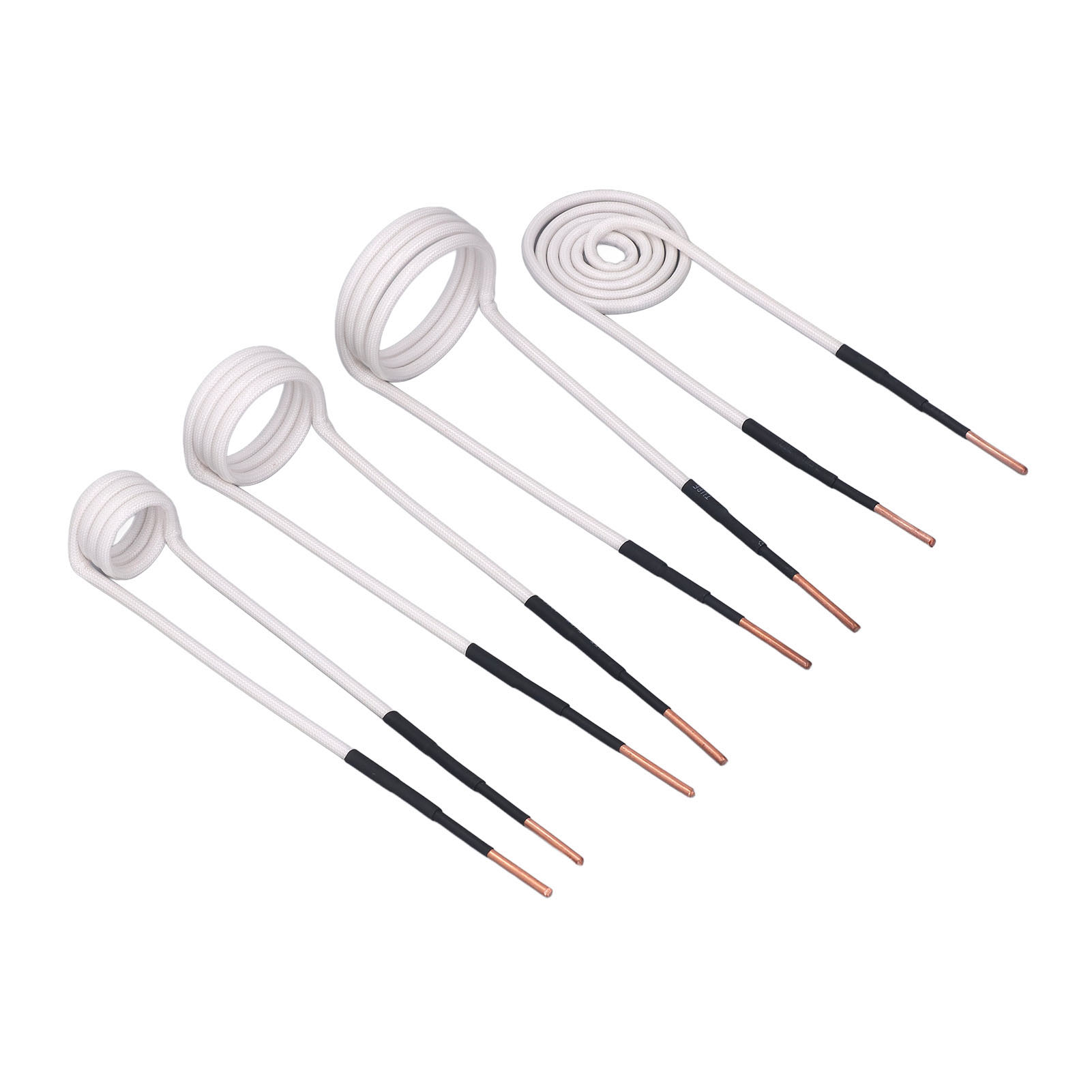 4-teiliges Induktionsheizspulen-set, Hochfrequenz-heizgerätezubehör, 2,5 Mm Messingkern, 20, 30, 40 Mm, Flach, Rund, Kuchenförmig