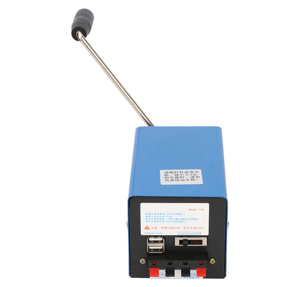 Tragbarer Hochleistungs-handkurbelgenerator Mit Usb-ladefunktion Und Notstromaggregat
