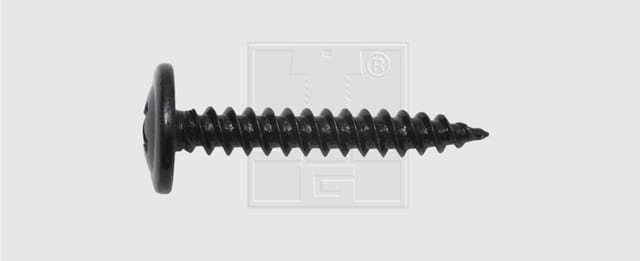 SWG - Blechschraube mit Bund 3,9x19mm 10 Stück, schwarz Blechschrauben