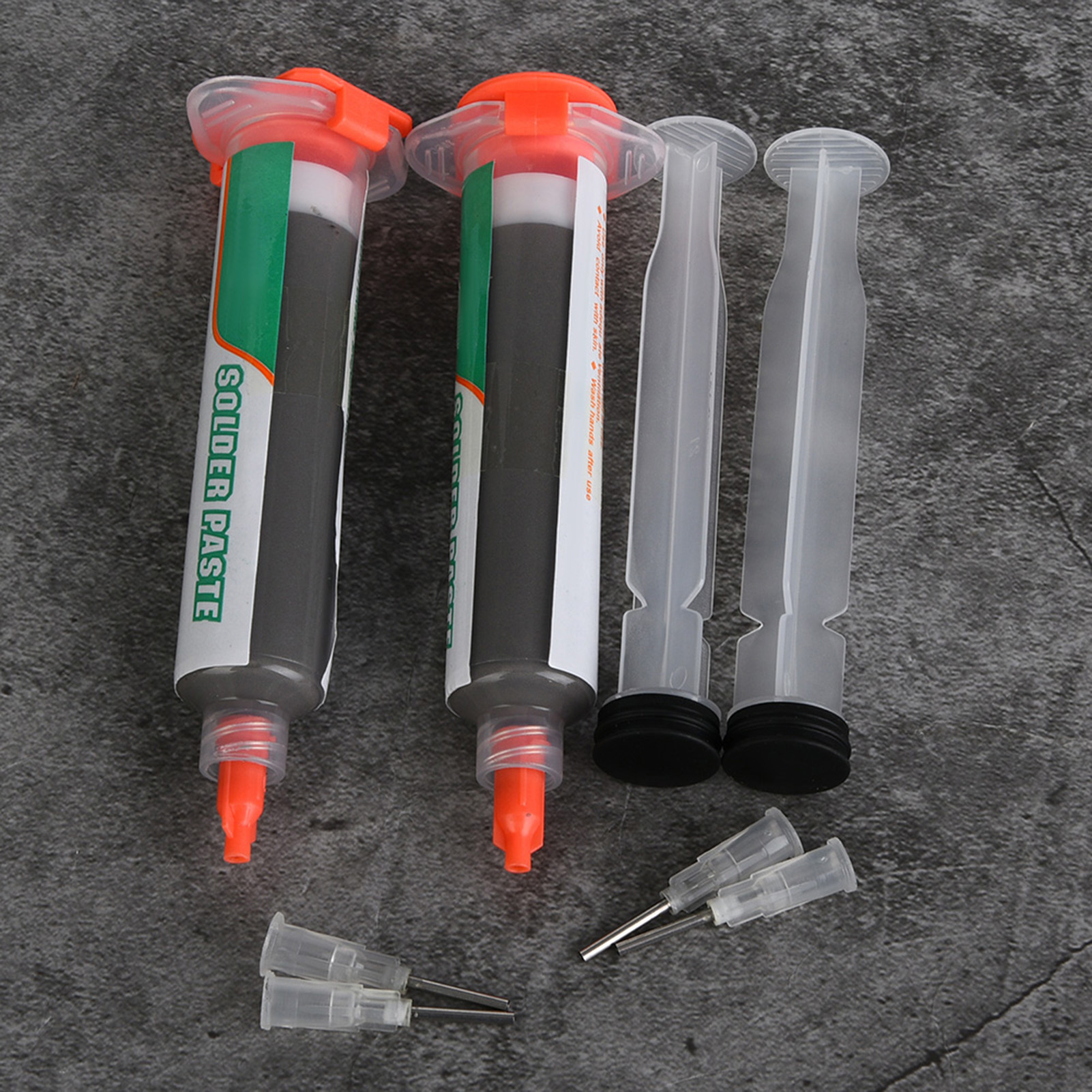 2 Stück 50 G Spritze Mit Unbedenklicher Lötpaste Sn42 Bi58 Smd Pcb Elektronikreparatur