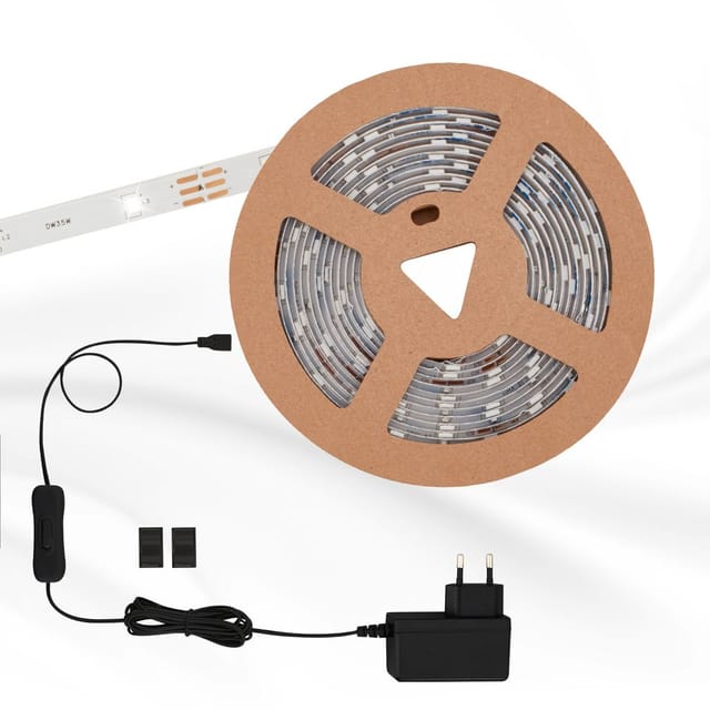 Briloner - led Band 3 Meter 3000K selbstklebend Kabelschalter 10W weiß Kunststoff