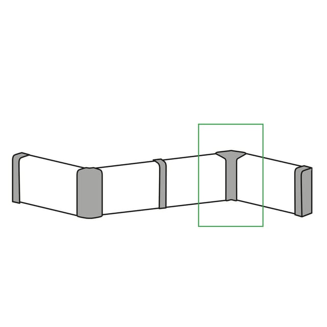 Inneneck für Kunststoffleiste KU.050 Buche Clips & Ecken