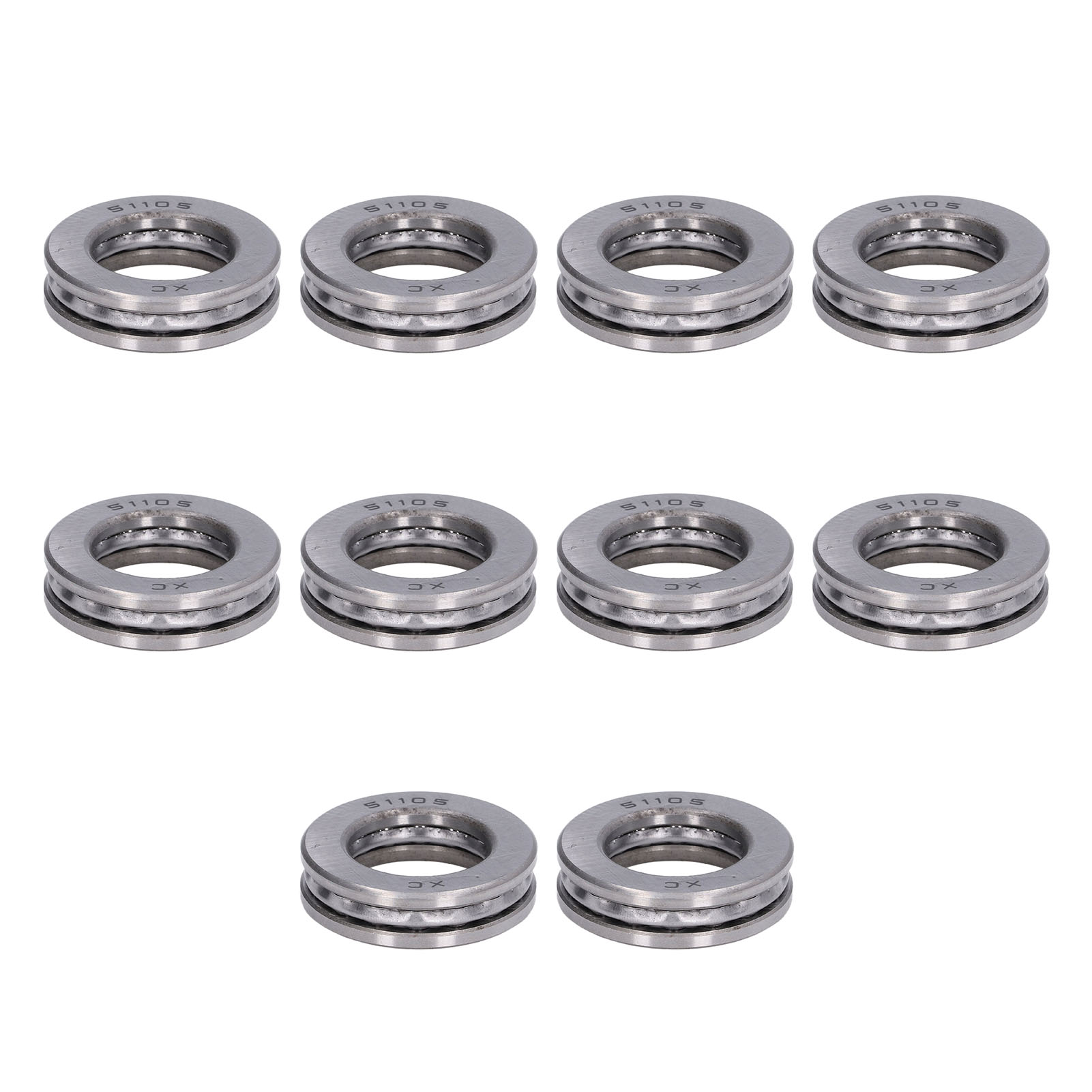 10 Stück Flachkugellager, Hochpräzise, Abnehmbare Miniatur-axiallager Aus Metall, Satz 51105