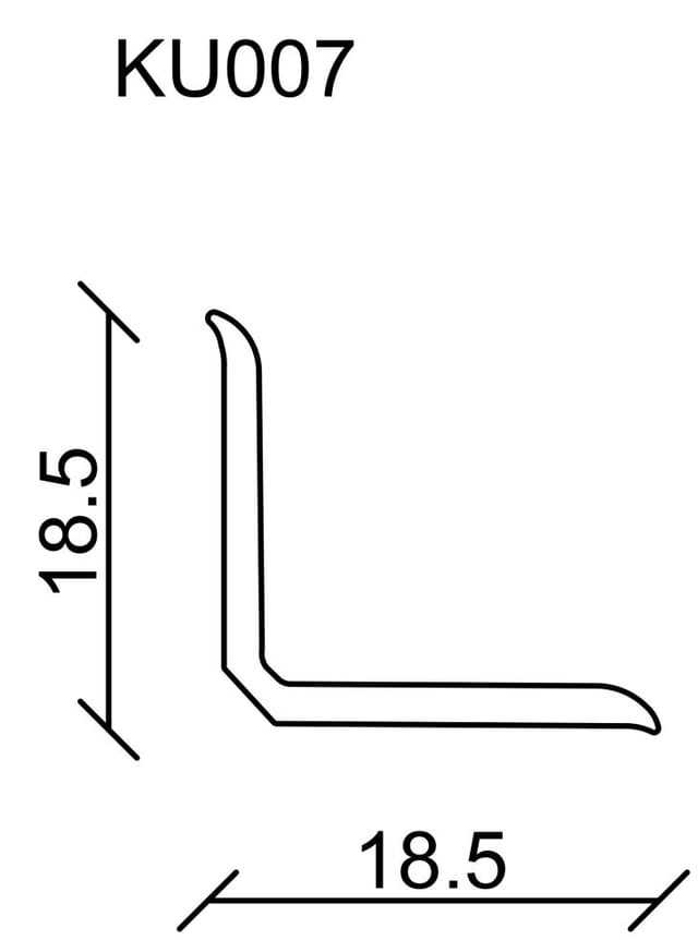 Fn Neuhofer - Knickwinkelleiste 500 cm 18,5 x 18,5 mm Eiche Leisten
