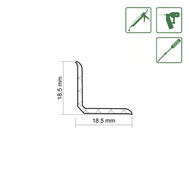 Fn Neuhofer - Knickwinkelleiste 500 cm 18,5 x 18,5 mm weiß Leisten