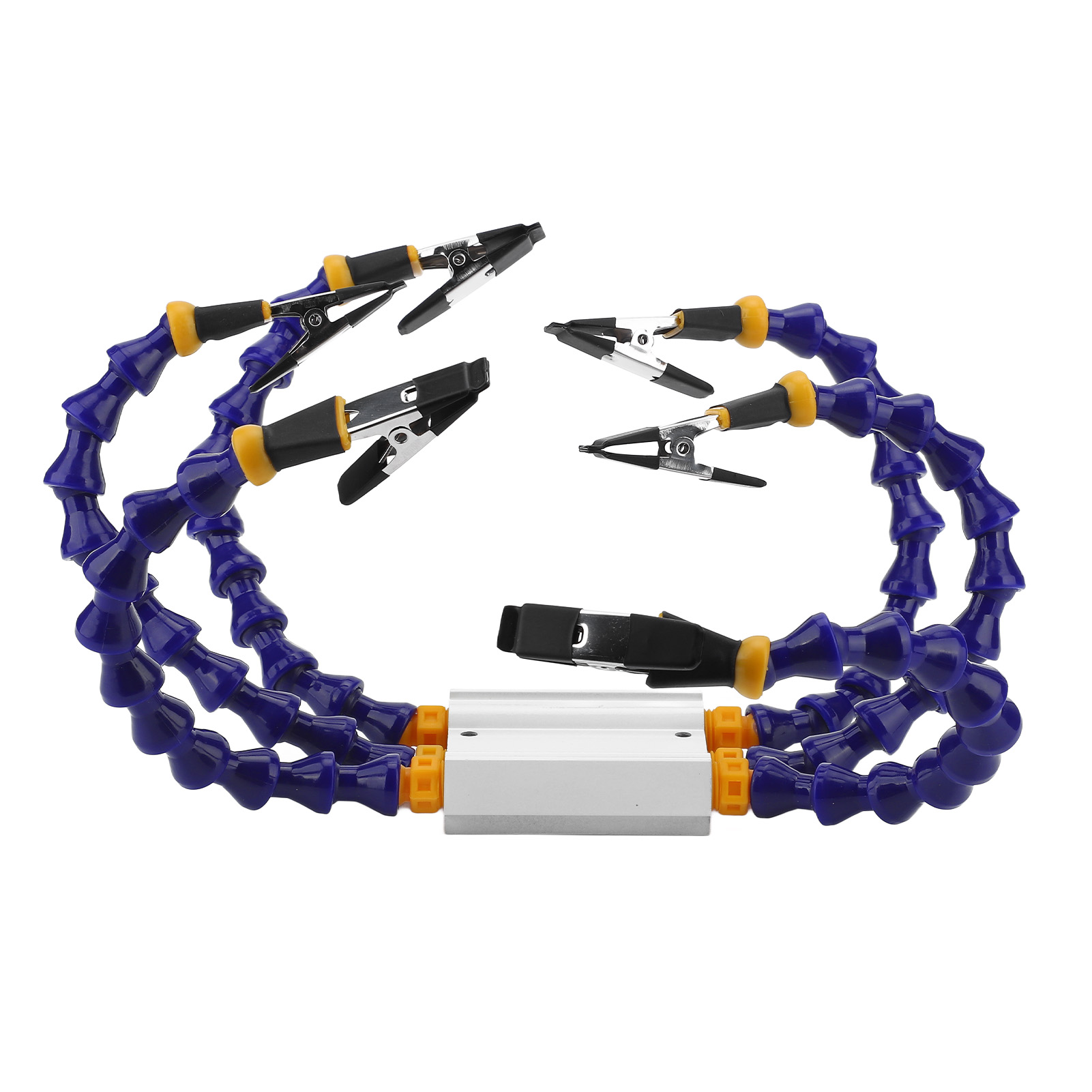 Löthilfe-set Mit Flexiblem Abs-arm, Aluminiumlegierungsbasis Und Abnehmbarer Gummikappe, 6 Stück