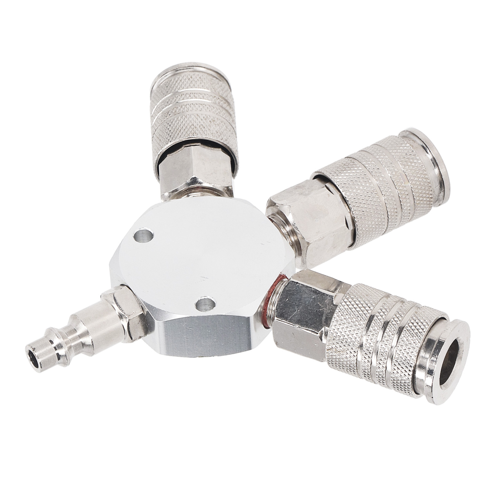 3-wege-luftverteiler Mit 1/4-zoll-npt-außengewinde, 3-wege-verteiler Aus Aluminiumlegierung, Pneumatische Verschraubung Für Industrielle Anwendungen