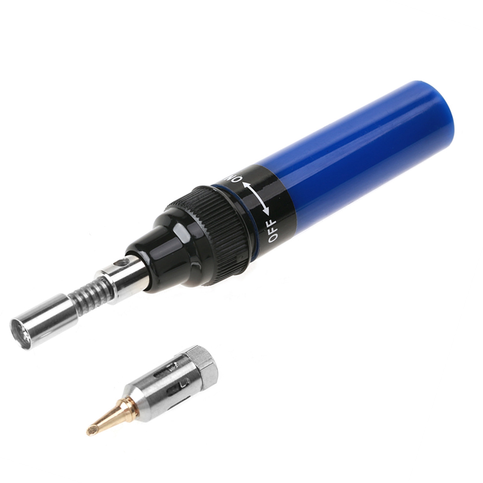 Akku-butangas-lötbrenner, Lötkolbenpistole, Schweißstift, Werkzeug 1300℃ (blau)