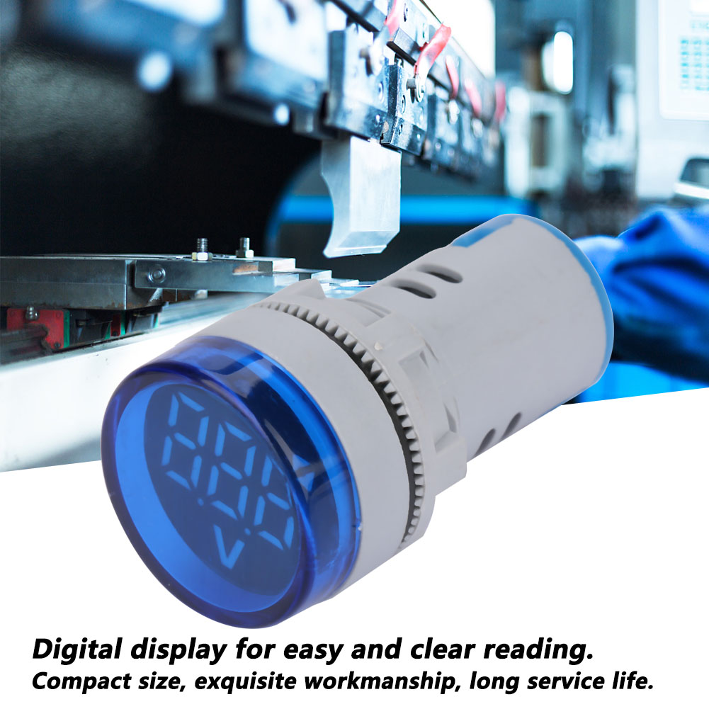 Led-voltmeter-signalleuchte, Digitalanzeige, Gleichspannungsmesser, Rundlampentester (blau)