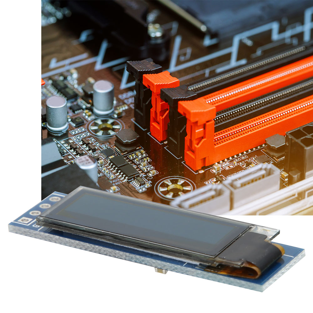 0,91-zoll-oled-displaymodul Mit I²c-schnittstelle, 128x32 Pixel, Weiß/blau, 3,3–5 V, Blau